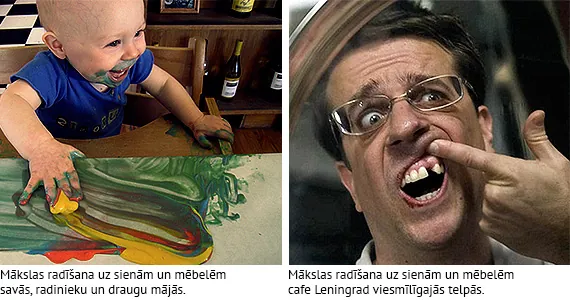 Mākslas radīšana mājās un cafe Leningad