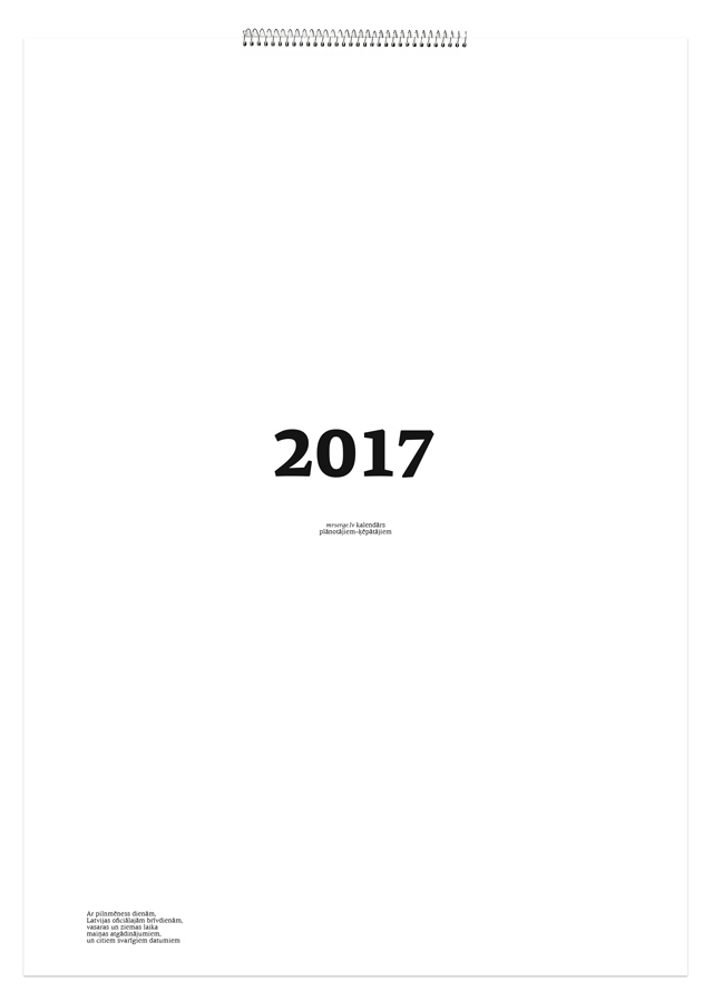Mr. Serge 2017. gada kalendārs plānotājiem–ķēpātājiem.