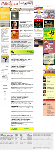 Jelgavnieki.lv pirmās lapas ekrānšāviņš 2010. gada 6. decembrī.
